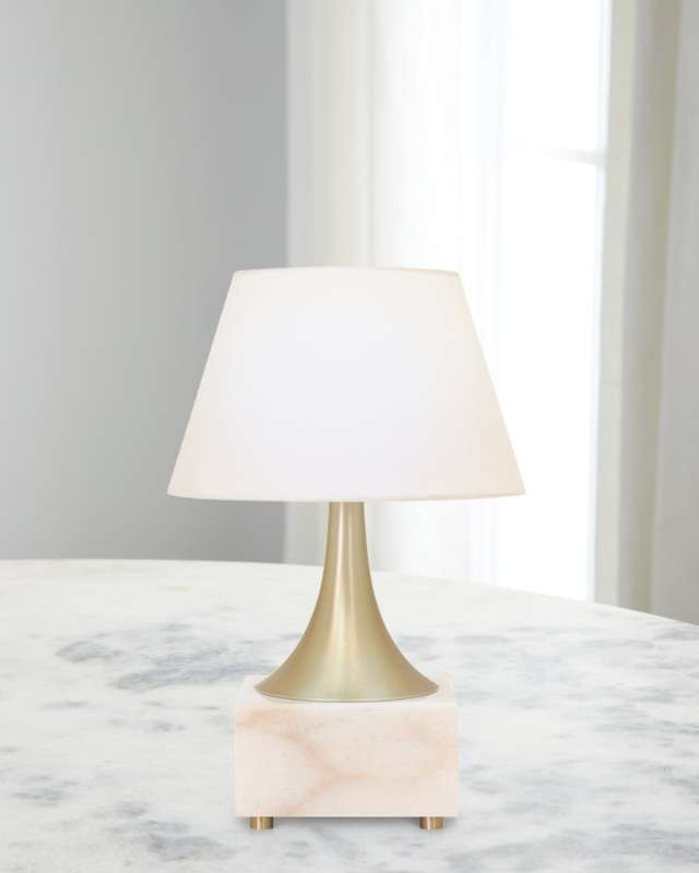Marble Rechargeable 12" Table Lamp